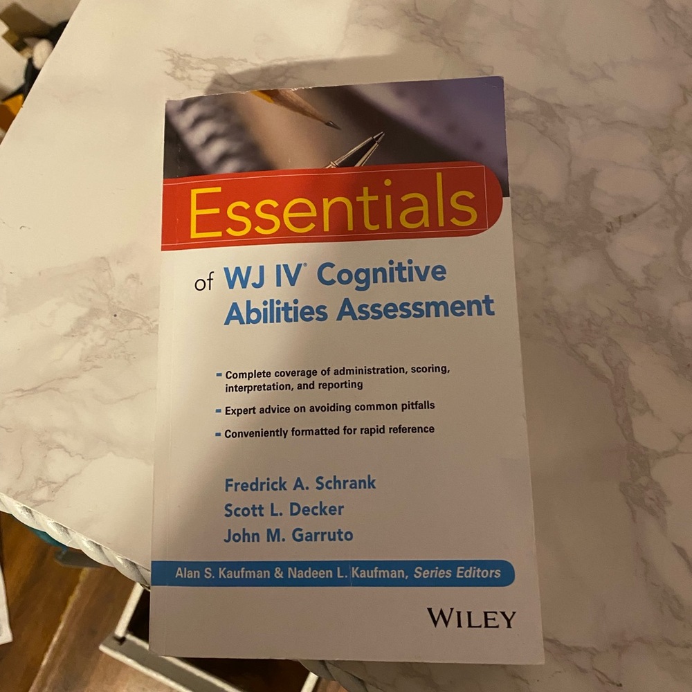 Essentials of WJ IV cognitive abilities testing